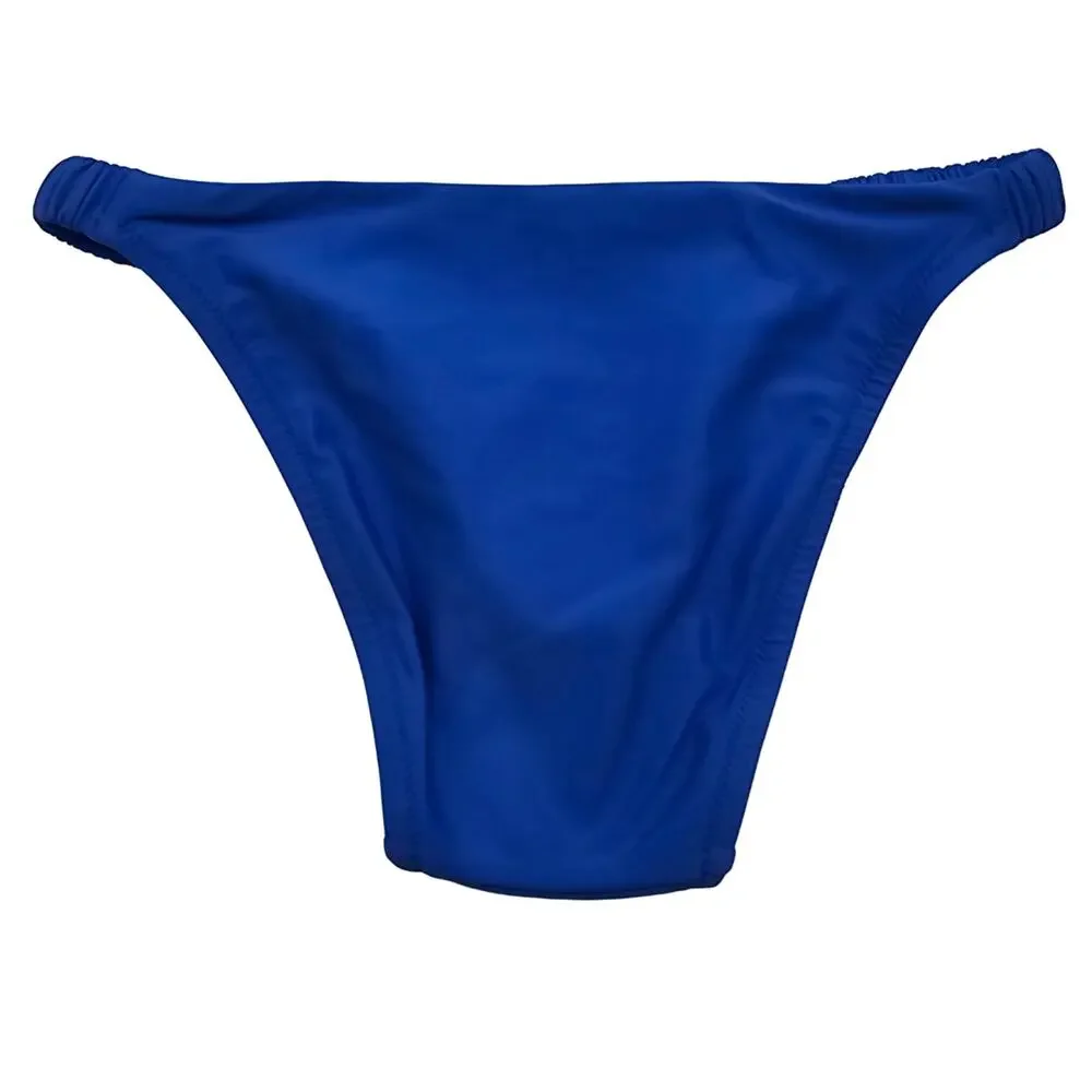 J. Crew Womans size XXS Scrunchie Strap Full Coverage Bikini Bottom Blue NEW